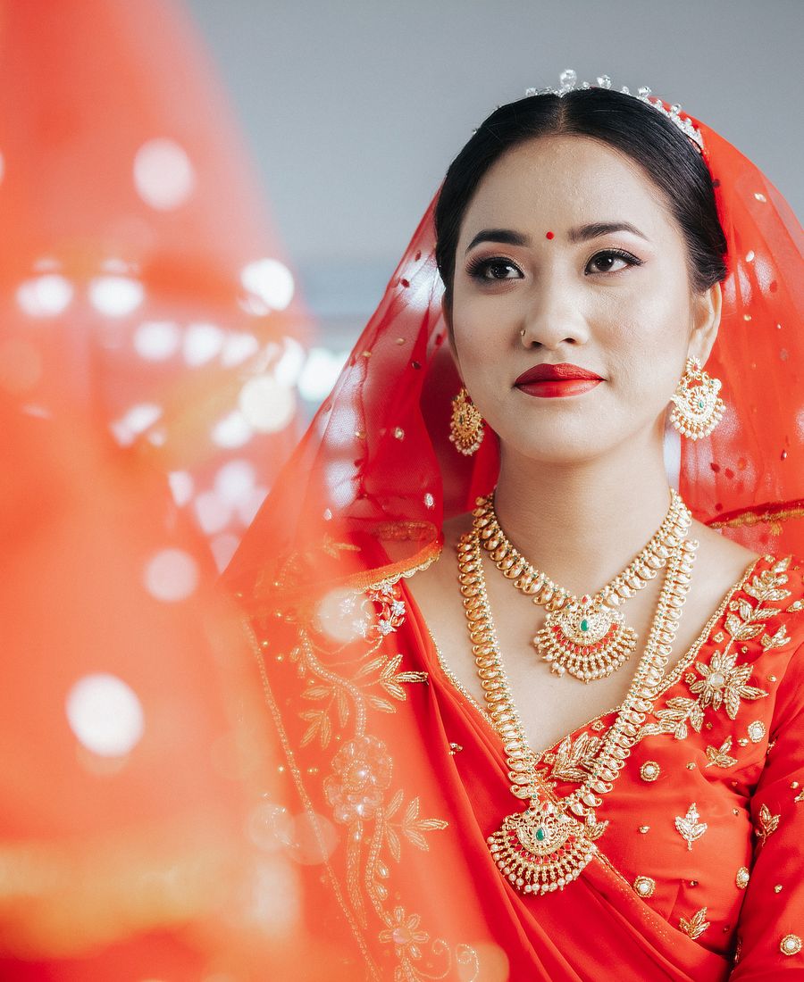 Woman with glowing makeup